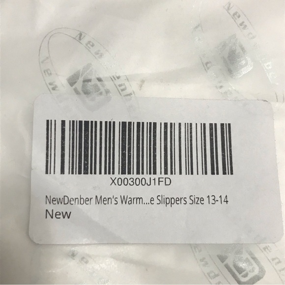 NWT NewDenber Mens Slippers Size 13/14 Dark Gray - Picture 8 of 9